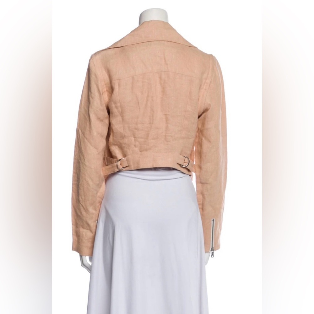 Veronica Beard Linen Biker Jacket - Picture 2 of 3